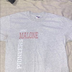 JERZEES grey 1892 Malone Pioneers men's T-Shirt